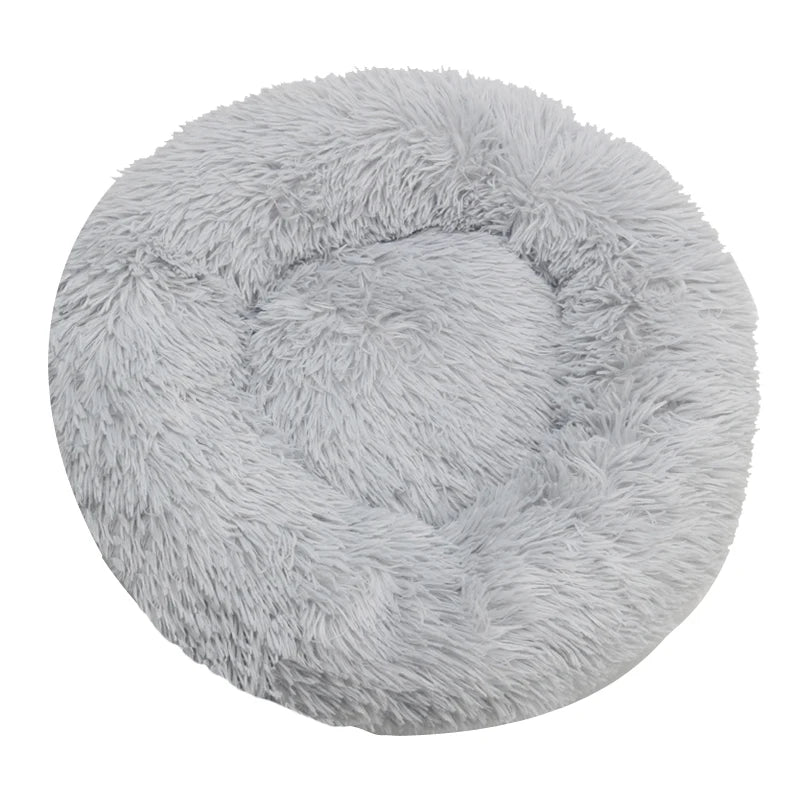 Calming Plush Donut Bed for Cats & Dogs