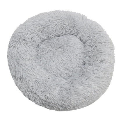 Calming Plush Donut Bed for Cats & Dogs