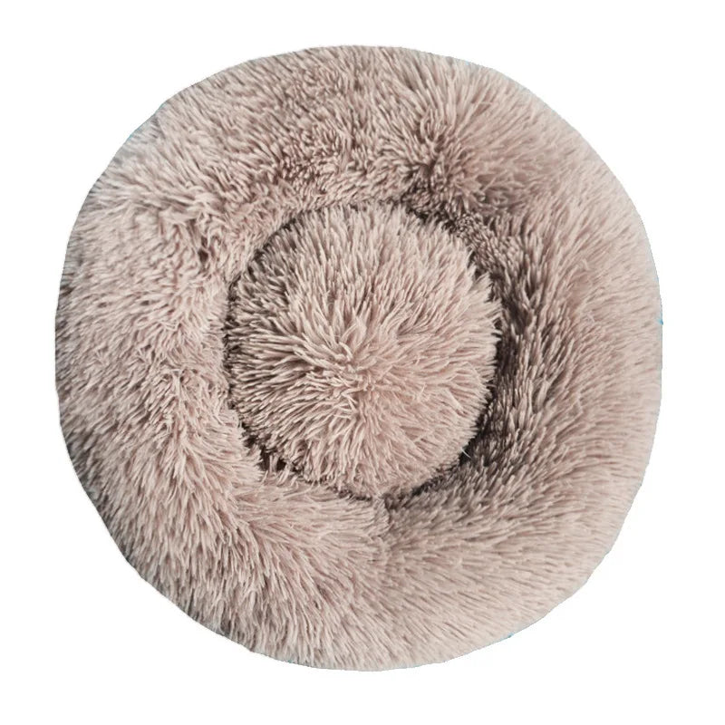Calming Plush Donut Bed for Cats & Dogs