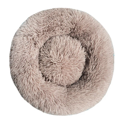 Calming Plush Donut Bed for Cats & Dogs